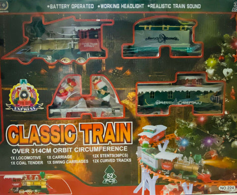 Premier Classic Battery Op 52 Pc Christmas Light Up Sound Battery Operated Train Premier