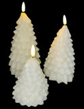 Premier 3 Flickabright Warm LED Tree Lights Cream Candles Christmas Decoration Premier