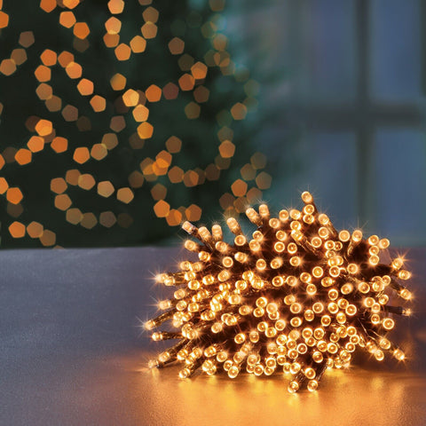 480 Vintage Gold Multi Action LED Supabright Christmas Lights Premier
