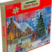 1000 Piece Christmas Tree Market Snowman Winter Piece Jigsaw Puzzle Toys & Games Corner Piece