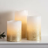 Premier 3 Pack Gold Ombre Flickabright Christmas LED Light Up Candles Decoration - Retail ABC - Branded Goods - Discount Prices
