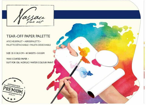 40 Tear-Off Paper Disposable 31cm Artists Painting Palette Craft Paint Hole Art creative