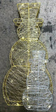 Premier Battery Operated Gold Snowman LED Free Standing String Ornament 47cm Premier