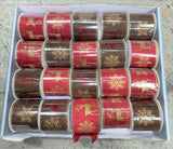 Premier 20 Job Lot Red Glitter Christmas Packaging Roll Gift Wrap - Retail ABC - Branded Goods - Discount Prices