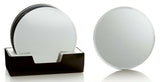 3 Pack of Premier Mirrored Glass Candle Plates, 20cm Diameter Xmas Decoration Premier