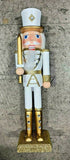 38cm White Glitter Nutcracker Man Wooden Ornament Christmas Soldiers Home Decor - Retail ABC - Branded Goods - Discount Prices