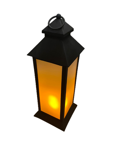 40cm Battery Operated Flickering Flame Effect LED Lantern Light - Warm White - Retail ABC - Branded Goods - Discount Prices