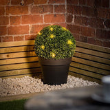 Artificial battery operated timer LED Topiary Ball 18cm with warm white LEDs The outdoor living company
