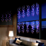Indoor/Out Frosted Cluster 425 multi-coloured LEDs Timer Curtain Lights 4.8M Premier Decorations