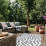 Reversible Diamond Pattern Outdoor Garden Rug Indoor Lightweight Washable Patio the outdoor living company