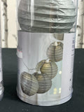 6 Battery Operated LED Paper Lantern String Lights 3 of each Warm White The outdoor living company
