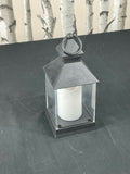 24cm Black Lantern with Flickering Candle Base to Handle Christmas Decorations Unbranded