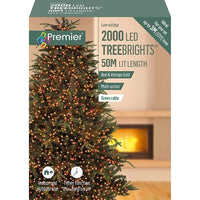 2000 LED Multi-Action TreeBrights Christmas Tree Lights Timer RED & VINTAGE GOLD Premier