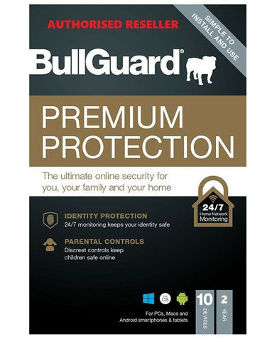 BullGuard 2022 Premium Protezione Sicurezza Internet 3 gli Utenti 2 Anni PC/Mac BullGuard