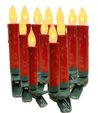 Premier 10 Pack Red Coloured Warm White Battery O Xmas Tree Clip On Candles - Retail ABC - Branded Goods - Discount Prices