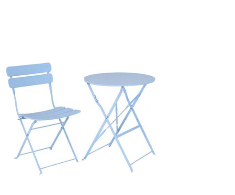 Premier 1 Seater Sussex Bistro Set Table Chairs Patio Furniture Round Blue Premier