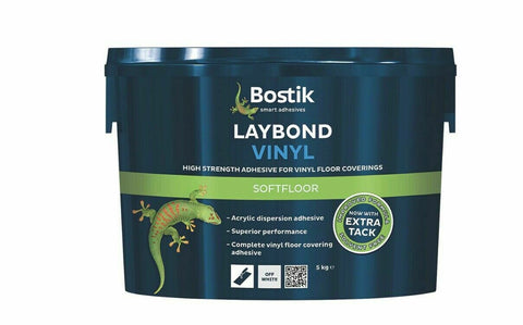5KG Bostik LAYBOND VINYL High strength adhesive for vinyl floor coverings 5kg - Retail ABC - Branded Goods - Discount Prices