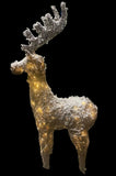 Premier 83cm Rattan Deer Snowy 72 LEDs Light UP Standing Christmas Decoration - Retail ABC - Branded Goods - Discount Prices