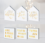 LED LIGHT UP MARQUEE CANVAS Wall Art Poster Picture Prints Home Love Peace Laugh Premier