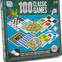 100 Classic Games Classic Family Board Games Compendium Draughts Chess Ludo BM-003056