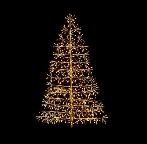 1.5m Gold Starburst Tree with Vintage Gold LEDs - PREMIER Premier
