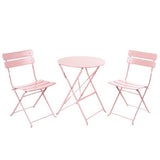 Premier 2 Seater Sussex Bistro Set Table Chairs Patio Furniture Round Pink Premier