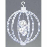 30cm LED Reflector White Hanging Ball Christmas Decoration White Indoor Outdoor - Retail ABC - Branded Goods - Discount Prices