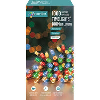 Christmas Lights Decorations Indoor Outdoor 1000 Multi Coloured Battery Operated Premier Decorations