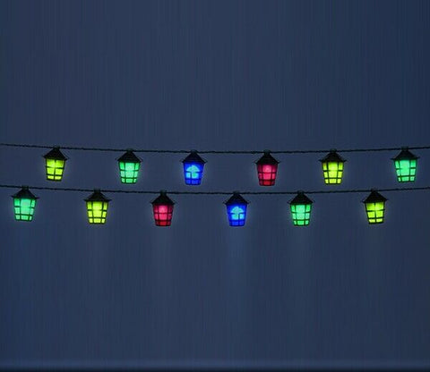 Premier Set of 80 Multi Coloured LED Chasing Lantern Lights Christmas Decoration - Retail ABC - Branded Goods - Discount Prices