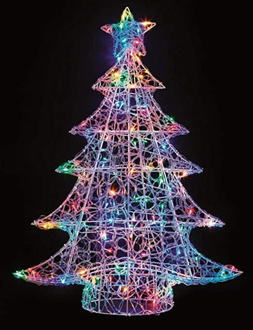 1m Lit Soft Acrylic Christmas Tree with 120 Multi-colour LEDs Xmas Decoration - Retail ABC - Branded Goods - Discount Prices