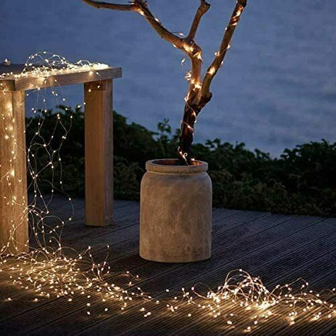 6 Foot Warm White Micro LED Bunch Christmas Lights Indoor Outdoor 640 LED Lights Jingles
