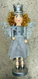 37cm Silver Glitter Nutcracker Angel Wooden Ornament Christmas Fairy Home Decor - Retail ABC - Branded Goods - Discount Prices