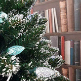 Premier 6ft Pre-Lit Rockingham White Tipped Artificial Christmas Tree Decoration - Retail ABC - Branded Goods - Discount Prices