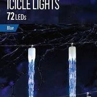 Premier Decorations 24 Chaser Icicles with 72 Blue LEDs Premier