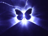 10 LED Mirror Dragonfly and Butterfly Lights - White Butterfly