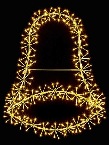 1.2m Gold Bell Cluster 400 Warm White LED Outdoor Christmas Decoration