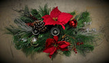 Premier Poinsettia Christmas Table Centrepiece Candle Holder Decoration 60cm - Retail ABC - Branded Goods - Discount Prices