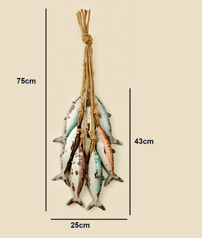 Wall Hanging Art School of Fish Sculpture /Statues Home Garden Ornament BA161095 Premier