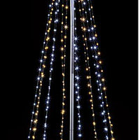 1.4m Microbrights Pyramid Tree 332 White & Warm White LED Speed Control Outdoor premier