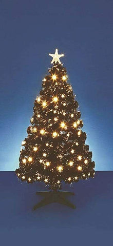 Premier Fibre Optic Tree Black with Warm White LEDs 80cm Christmas Decoration - Retail ABC - Branded Goods - Discount Prices