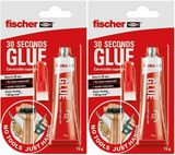2 x Fischer Premium Industrial Grade Super Glue Gel High Viscosity Fast Grip 15g XPRO
