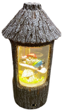 Premier DAMAGED Adorable Mushroom Gnome LED Light Up Snow Globe Decoration Premier