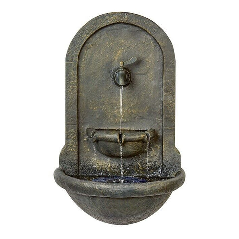 Solar Tap Water Feature bird bath wall mounted The Outdoor Living company
