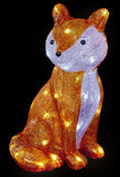 36cm Lit Acrylic Fox 40 LEDs Outdoor Christmas Display Sitting Animal - Retail ABC - Branded Goods - Discount Prices