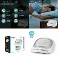 White Noise Therapy Sound Sleep Soothing Relax Machine 6 Nature Sounds Sleep Sound+Sleep