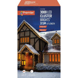 Premier 3000 LED Cluster Indoor/Outdoor Multi-Action Christmas Tree Lights Premier
