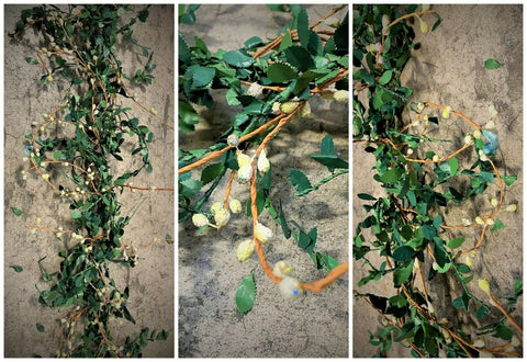 1.8m Mistletoe Christmas Garland Rustic Green Leaves With White Berries Decor - Retail ABC - Branded Goods - Discount Prices