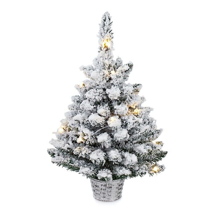 Premier 60cm PreLighted Snow Tipped Christmas Tree New Retail ABC