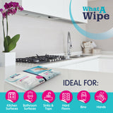 12 Pack of Biodegradable Wipes Large Hand Surface Cleaning AntiBak 63 Wipes Bulk Detox