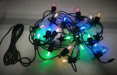 20 Bulb Party Lights 5m Multi-colour LEDs Hooks Christmas Garden Indoor Outdoor Premier